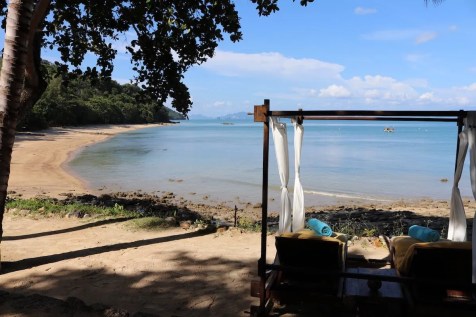 Public beach attached to the resort
