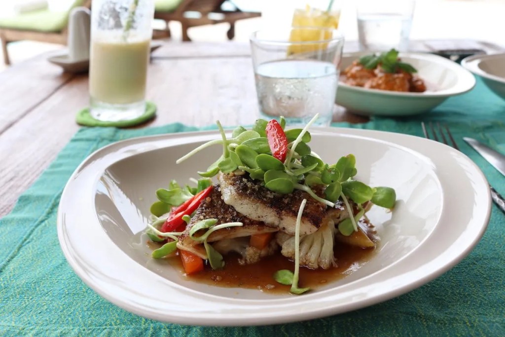 Fresh local seabass at Hilltop Reserve