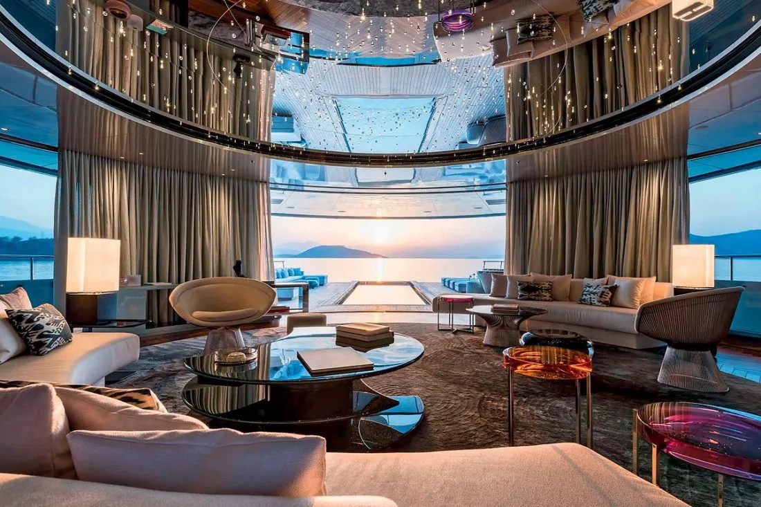 Luxury superyacht interior