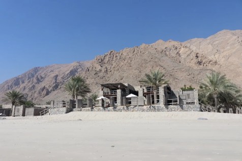 Mountain view from beach