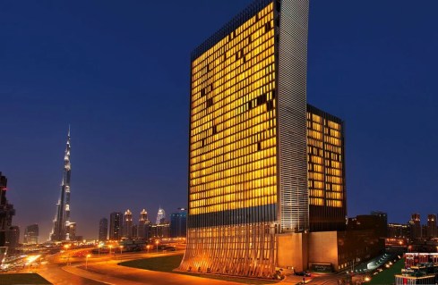 Oberoi Centre building by night