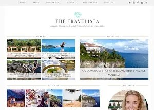 The Travelista - homepage